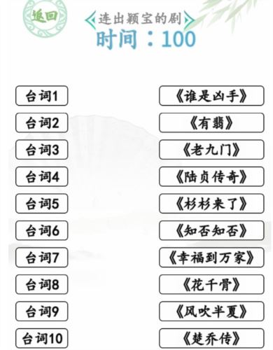 汉字找茬王闻声猜剧通关攻略1