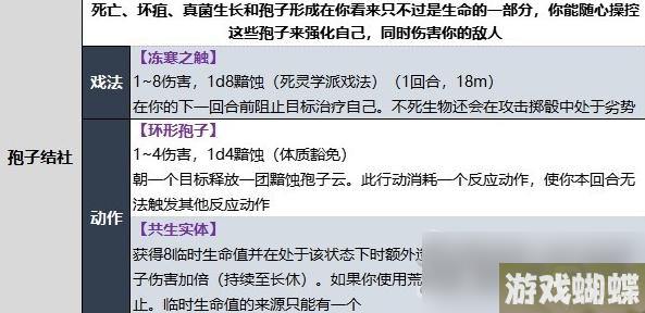 《博德之门3》德鲁伊孢子结社子职业技能一览