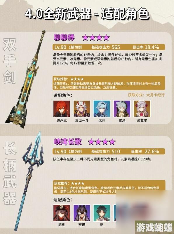 《原神》4.0新增武器效果及获取方法攻略