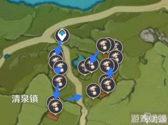 《原神》慕风蘑菇分布图 3.8慕风蘑菇采集路线一览