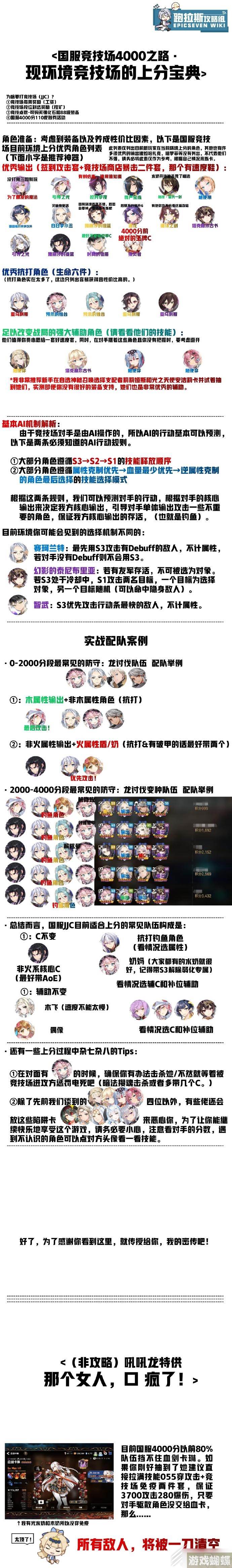 《第七史诗》全新竞技场4000分攻略